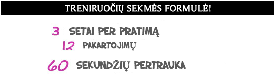 Treniruočių programos formulė